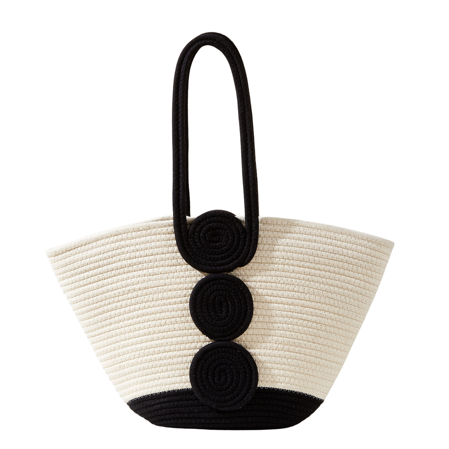 Solmira Large Cotton Woven Tote Bag