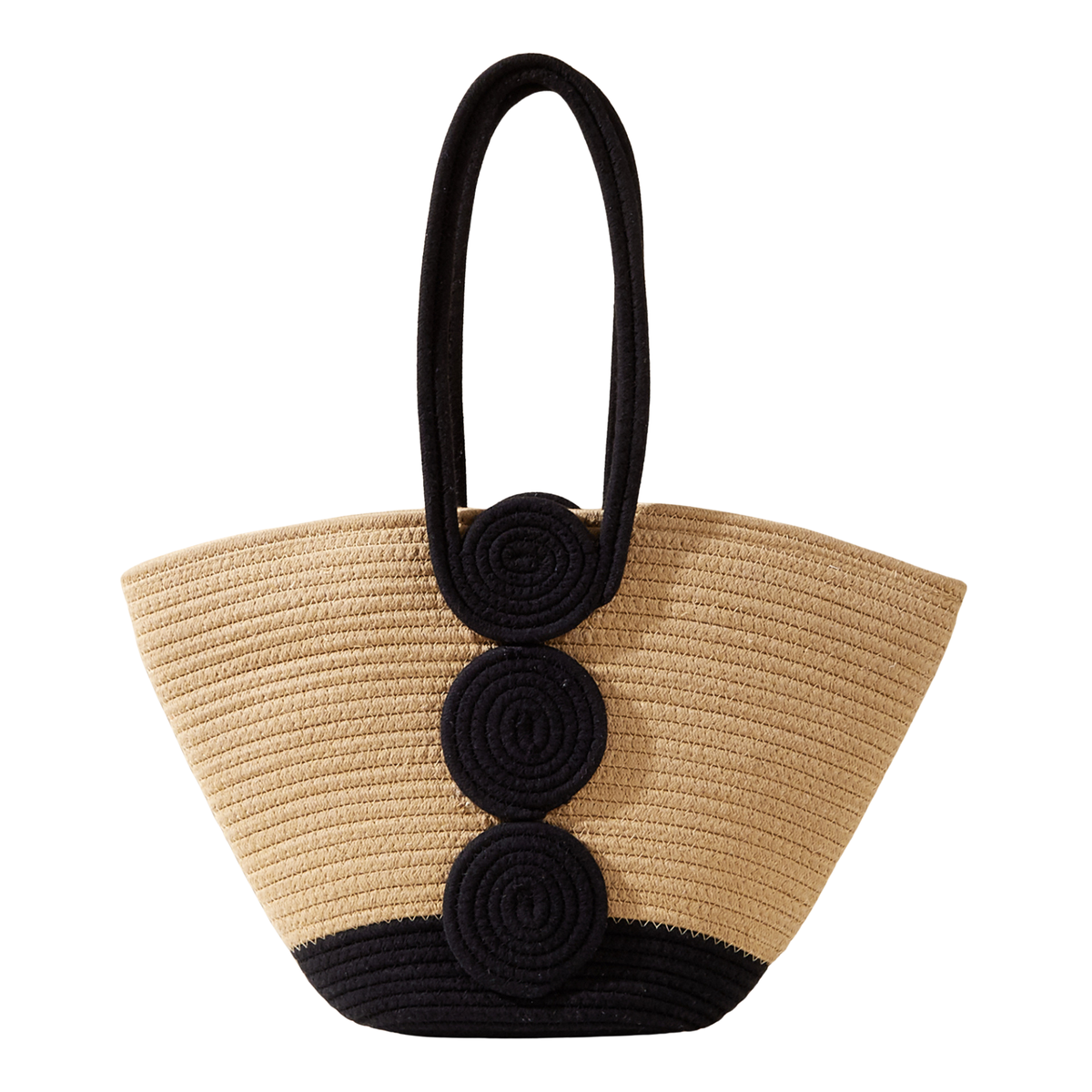 Solmira Large Cotton Woven Tote Bag
